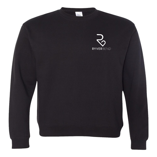 Mens 2X-Large BLACK Midweight Sweatshirt